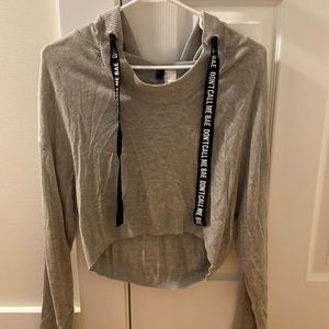 H&M divided Don’t call me bae hooded crop top